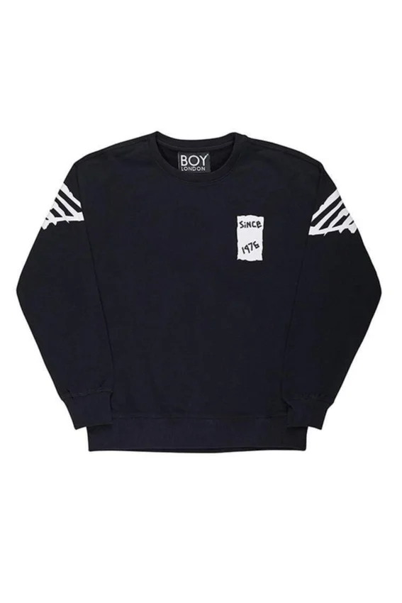 Boy Arka Baskılı Tape Eagle Sweatshirt