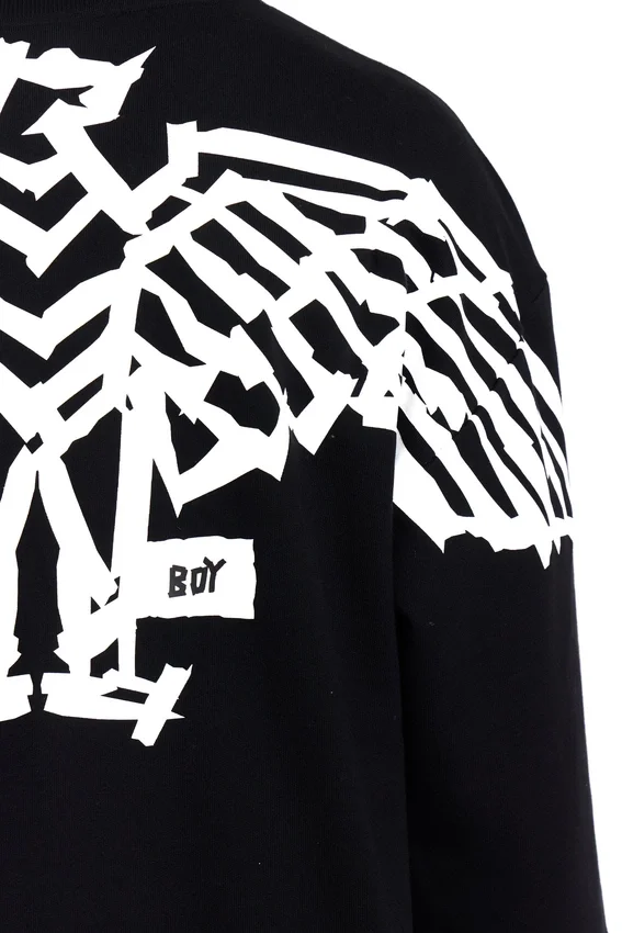 Boy Arka Baskılı Tape Eagle Sweatshirt