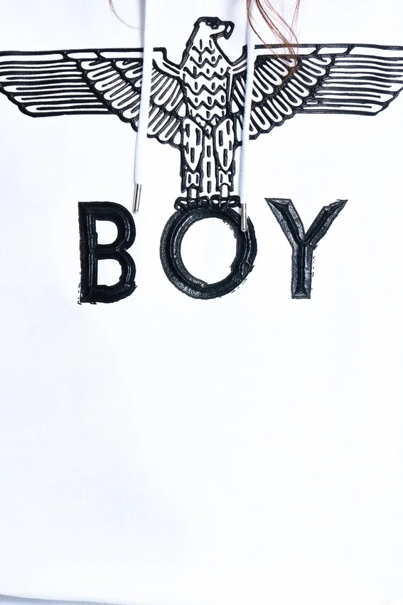 Boy Eagle Scribble Kapüşonlu Sweatshirt