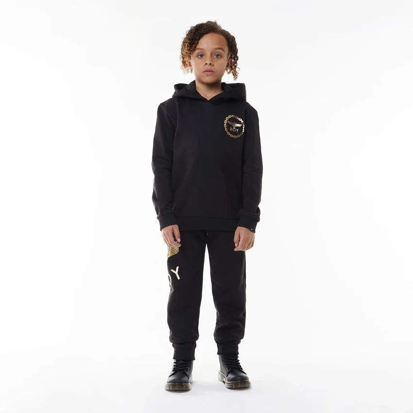 BOY Eagle Sırt Baskılı Çocuk Kapüşonlu Sweatshirt