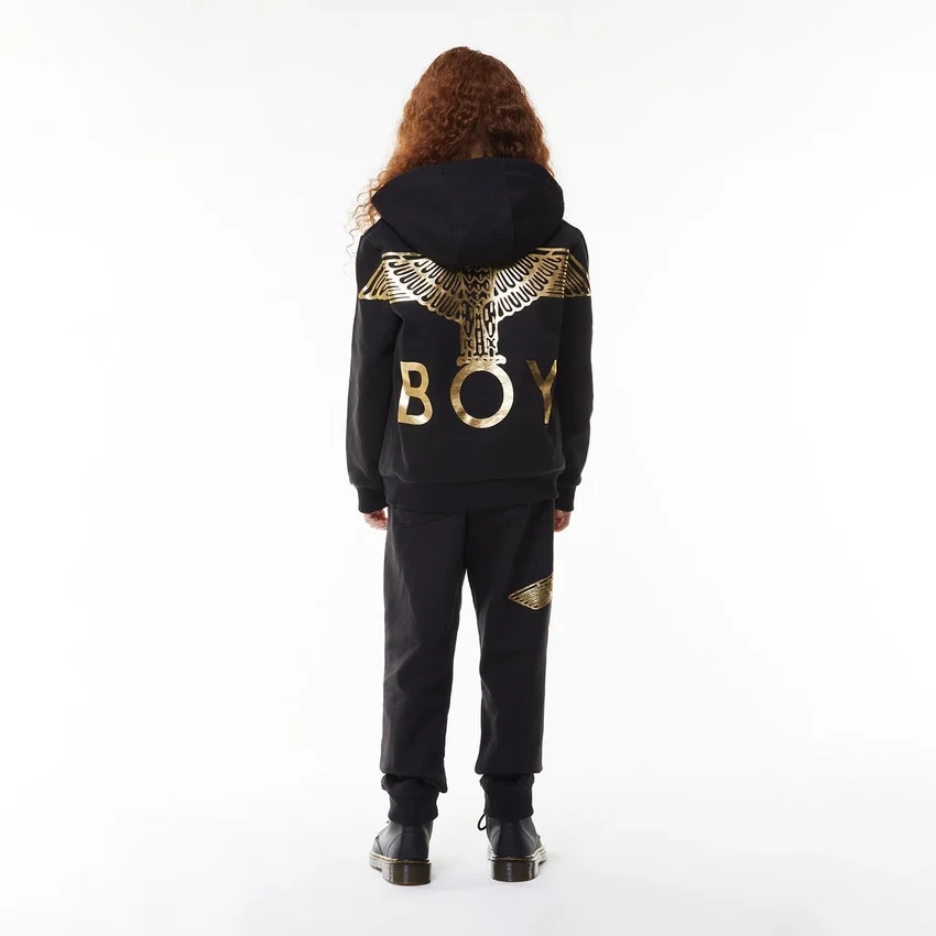 BOY Eagle Sırt Baskılı Çocuk Kapüşonlu Sweatshirt