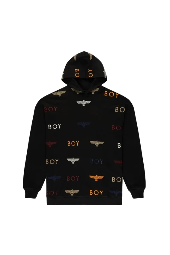 Boy Mania Nakışlı Kapüşonlu Sweatshirt