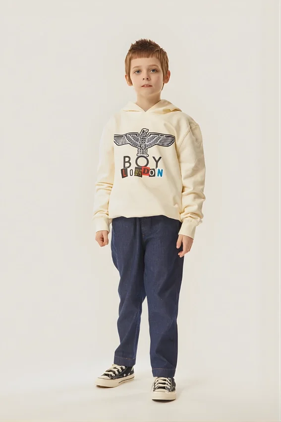 Boy Quadruple Çocuk Kapüşonlu Sweatshirt