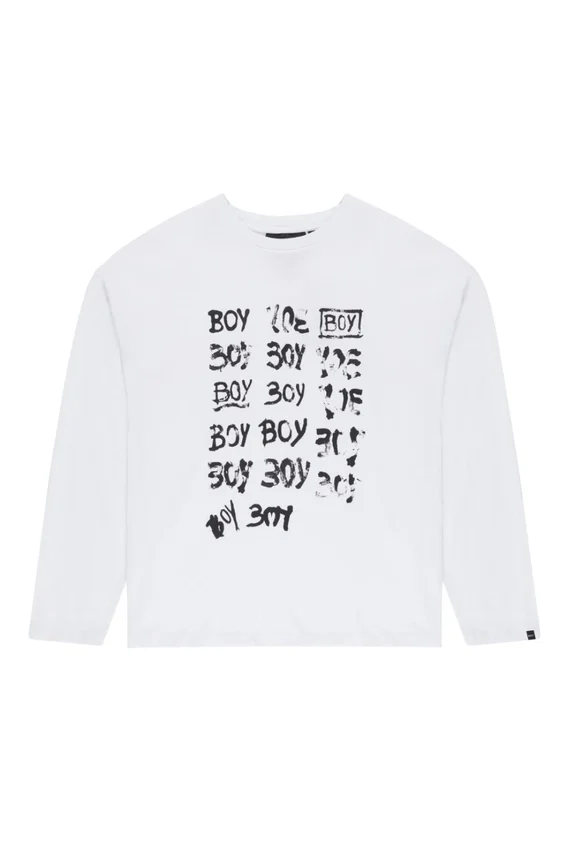 Boy Repeat Uzun Kollu Grafik Üst