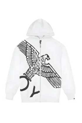 Boy Wingspan Fermuarlı Kapüşonlu Sweatshirt