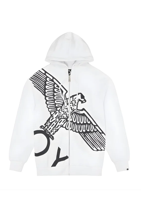 Boy Wingspan Fermuarlı Kapüşonlu Sweatshirt