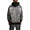 Denim Grafik Kapüşonlu Sweatshirt