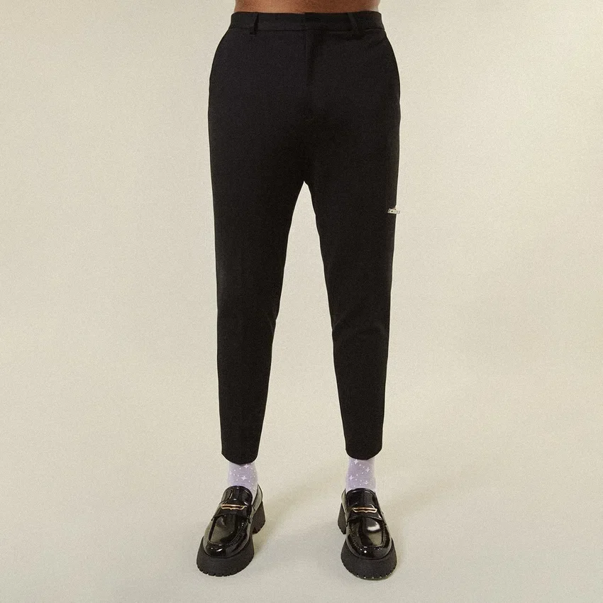 Jersey Kesimli Fermuarlı Pantolonlar