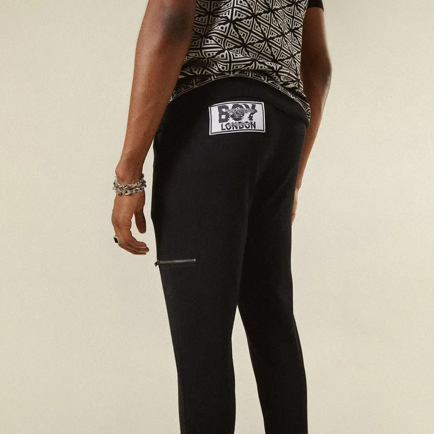 Jersey Kesimli Fermuarlı Pantolonlar