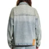Lazerle Eskitilmiş Denim Ceket
