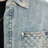 Lazerle Eskitilmiş Denim Ceket