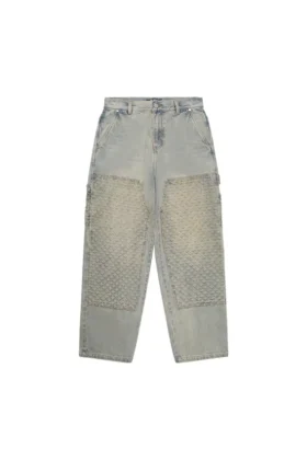 Lazerle Eskitilmiş Denim Pantolonlar