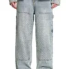Lazerle Eskitilmiş Denim Pantolonlar