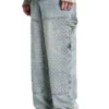 Lazerle Eskitilmiş Denim Pantolonlar