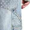 Lazerle Eskitilmiş Denim Pantolonlar