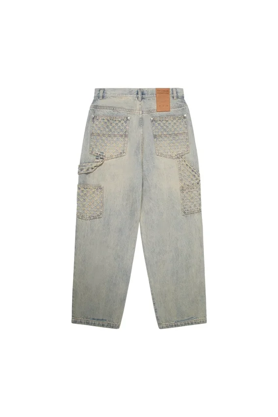 Lazerle Eskitilmiş Denim Pantolonlar