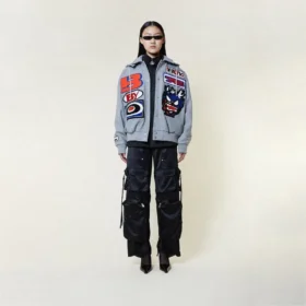 Moto Sticker Bomber Varsity Ceket