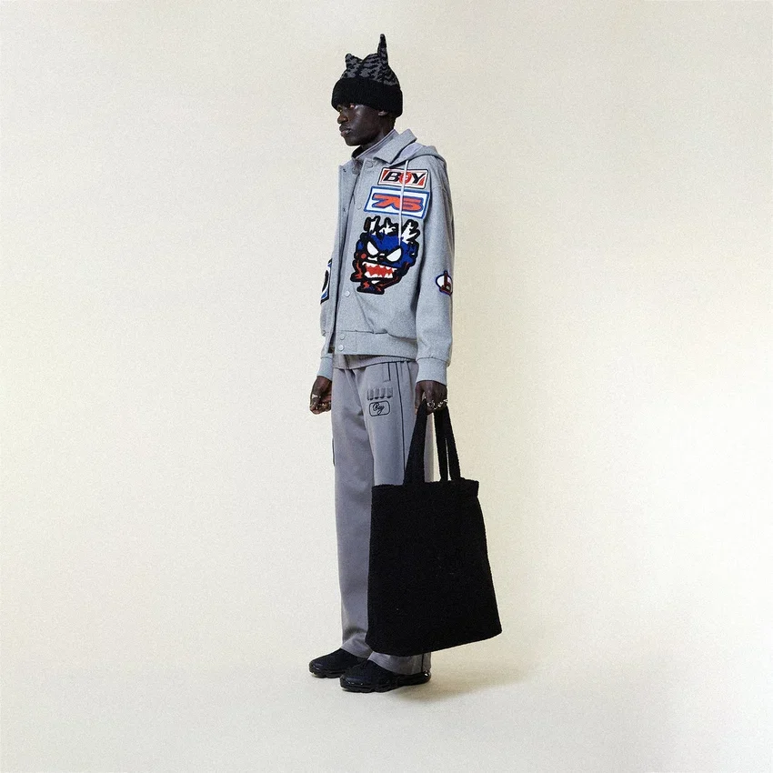 Moto Sticker Bomber Varsity Ceket