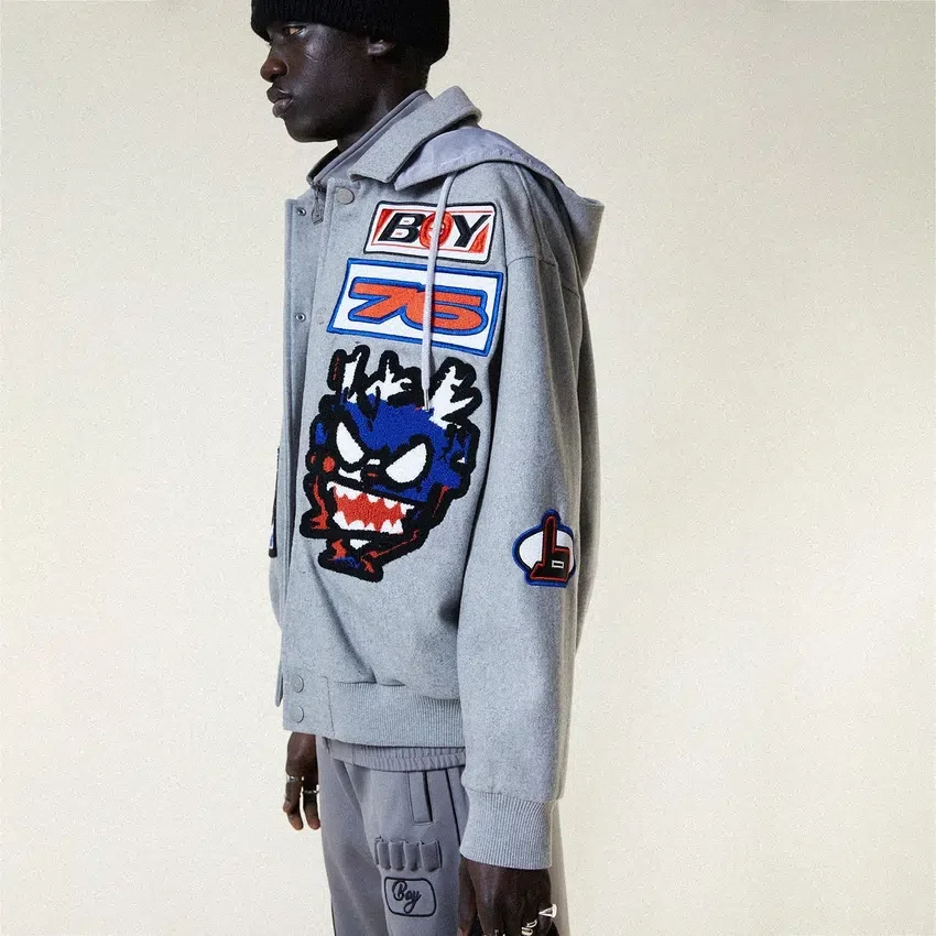Moto Sticker Bomber Varsity Ceket