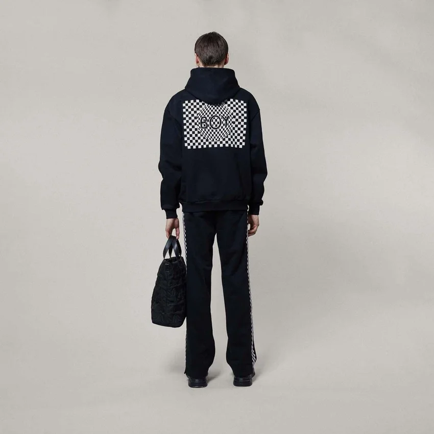 Playboy x BOY Checkerboard Vortex Kapüşonlu Sweatshirt