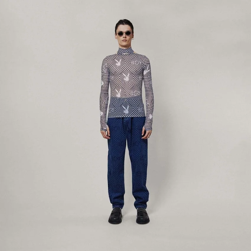 Playboy x BOY Checkerboard Vortex Mesh Üst Giyim