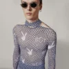 Playboy x BOY Checkerboard Vortex Mesh Üst Giyim