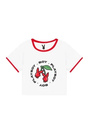 Playboy x BOY Double Cherry Ringer Tişört