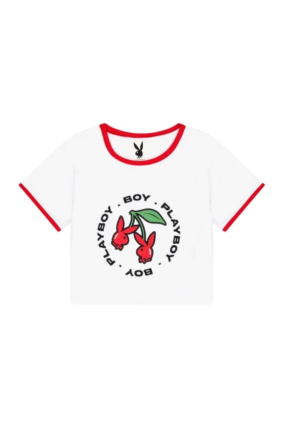 Playboy x BOY Double Cherry Ringer Tişört