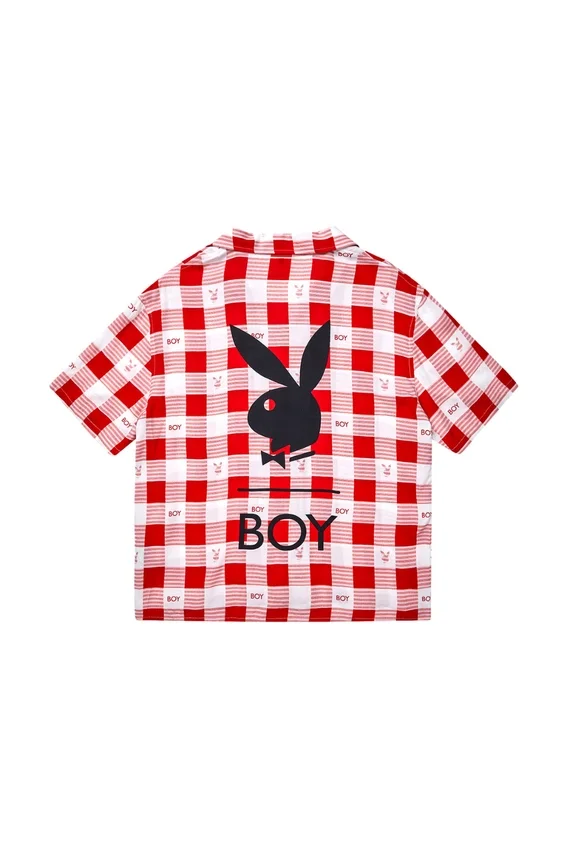 Playboy x BOY Gingham Bunny Resort Gömlek