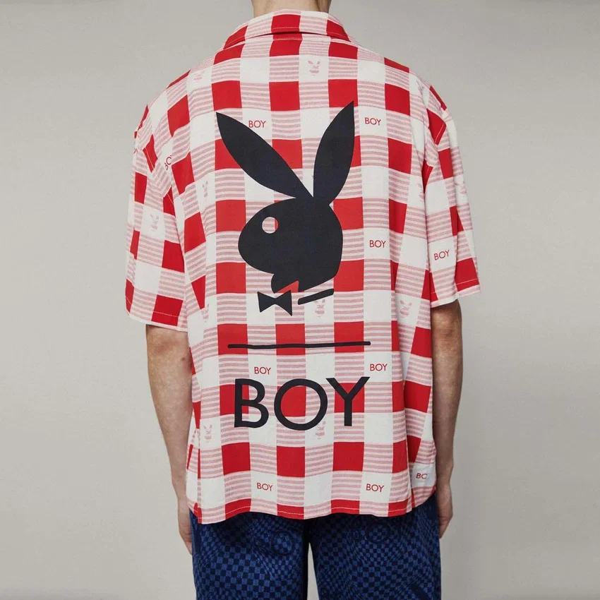 Playboy x BOY Gingham Bunny Resort Gömlek