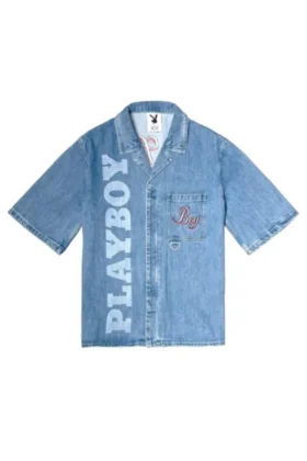 Playboy x BOY Jumbo Bunny Denim Gömlek