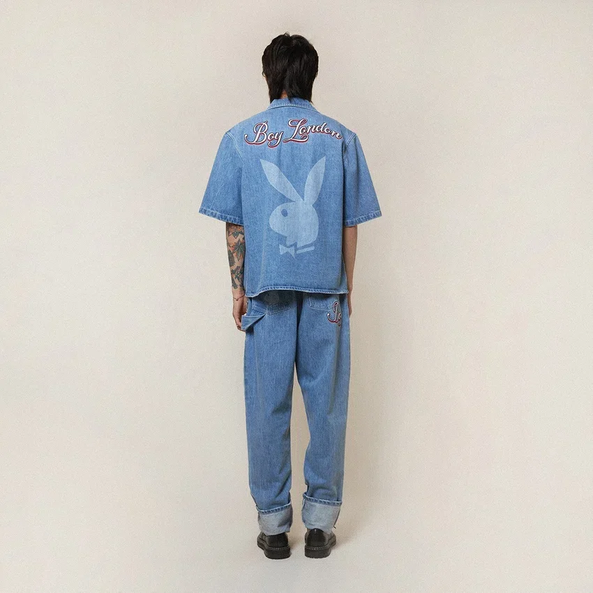 Playboy x BOY Jumbo Bunny Denim Gömlek