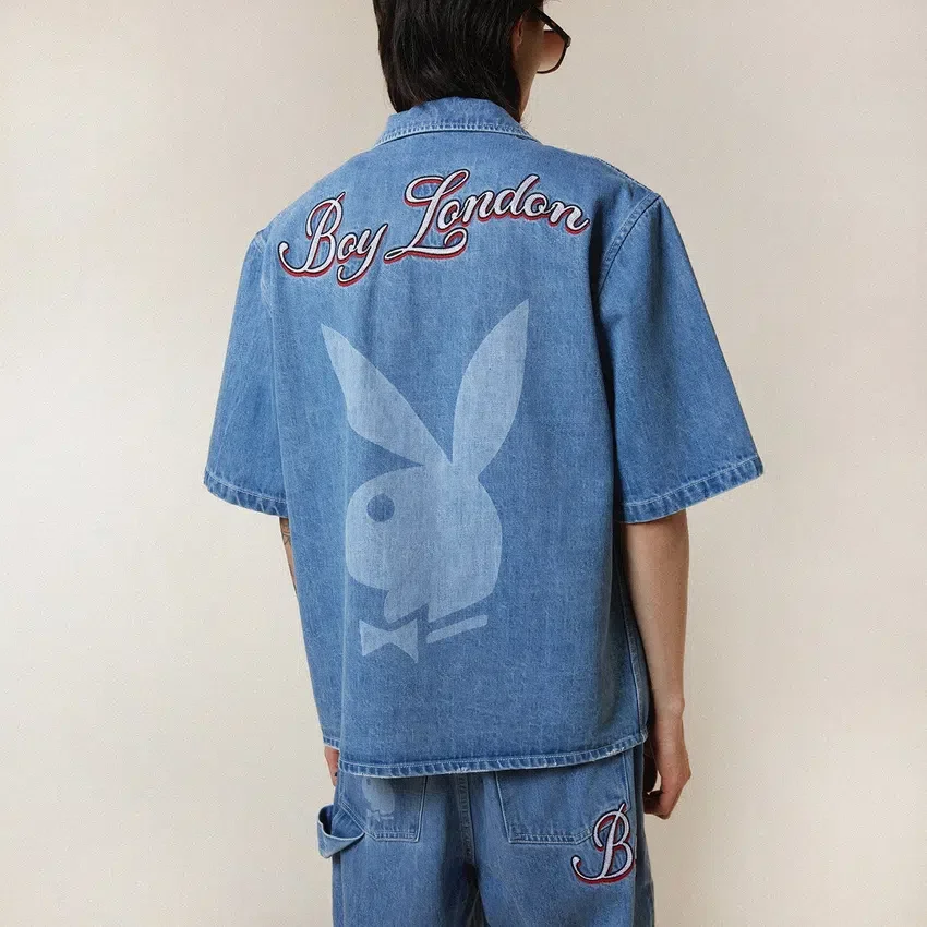Playboy x BOY Jumbo Bunny Denim Gömlek