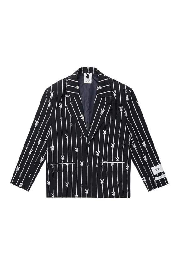 Playboy x BOY İnce Çizgili Blazer