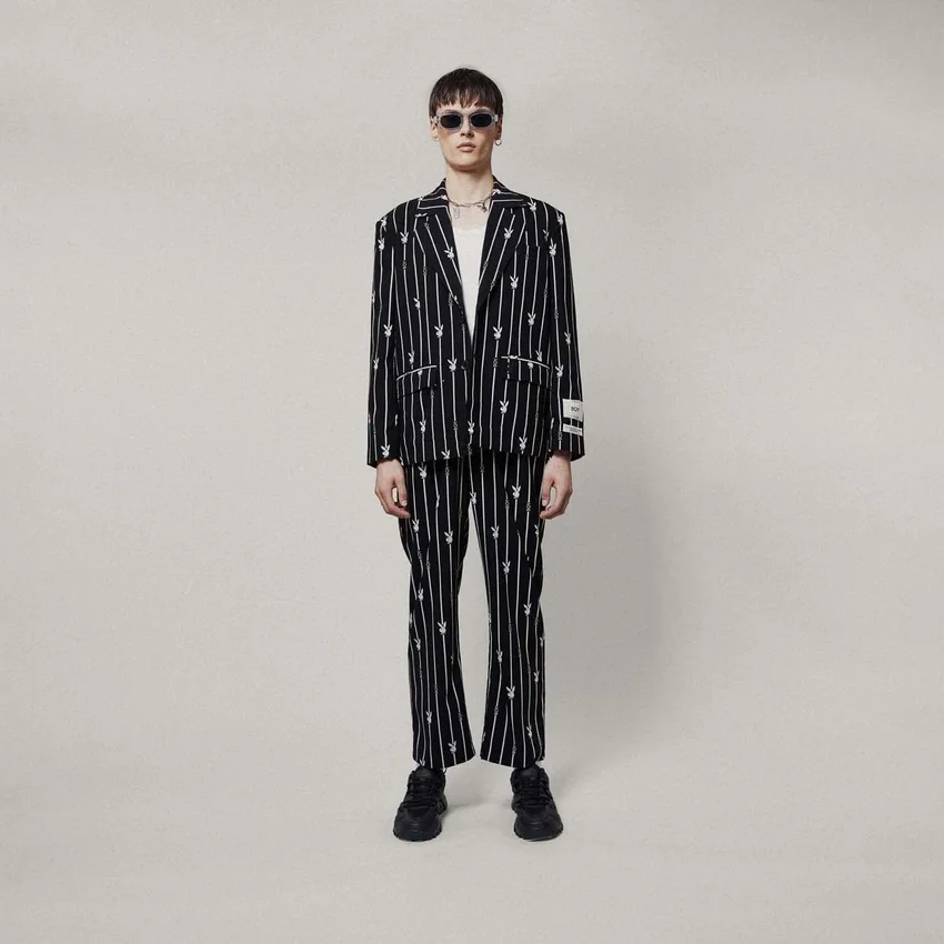 Playboy x BOY İnce Çizgili Blazer